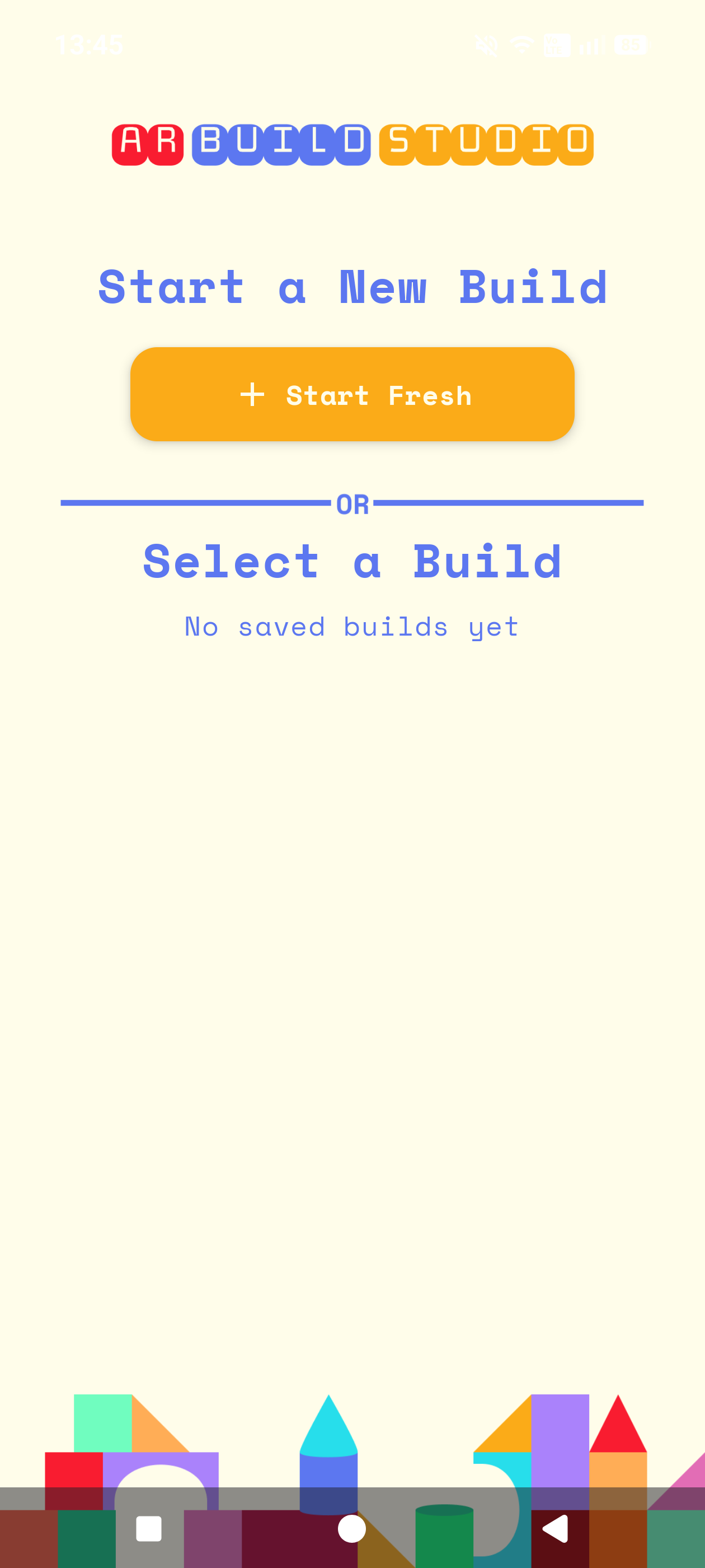 start without saved builds